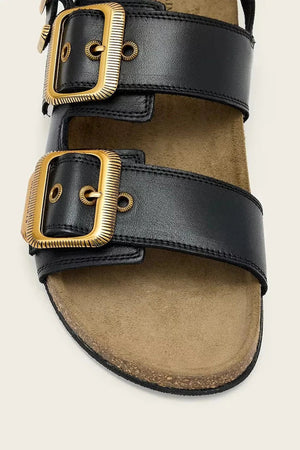 AllSaints Staffa Sandalia plana de cuero para mujer