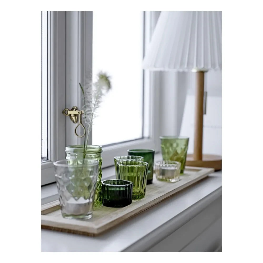 Bloomingville - Set de 9: plato rectangular y portavelas