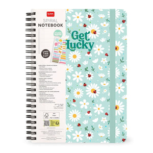 Legami - Çizgili A4 Defter - Resimli Sert Kapak - Uğur Böceği - Spiralli