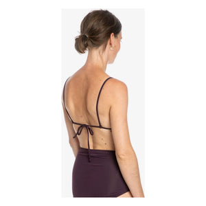 Matona - Top de jersey triangular de fibras recicladas | Berenjena