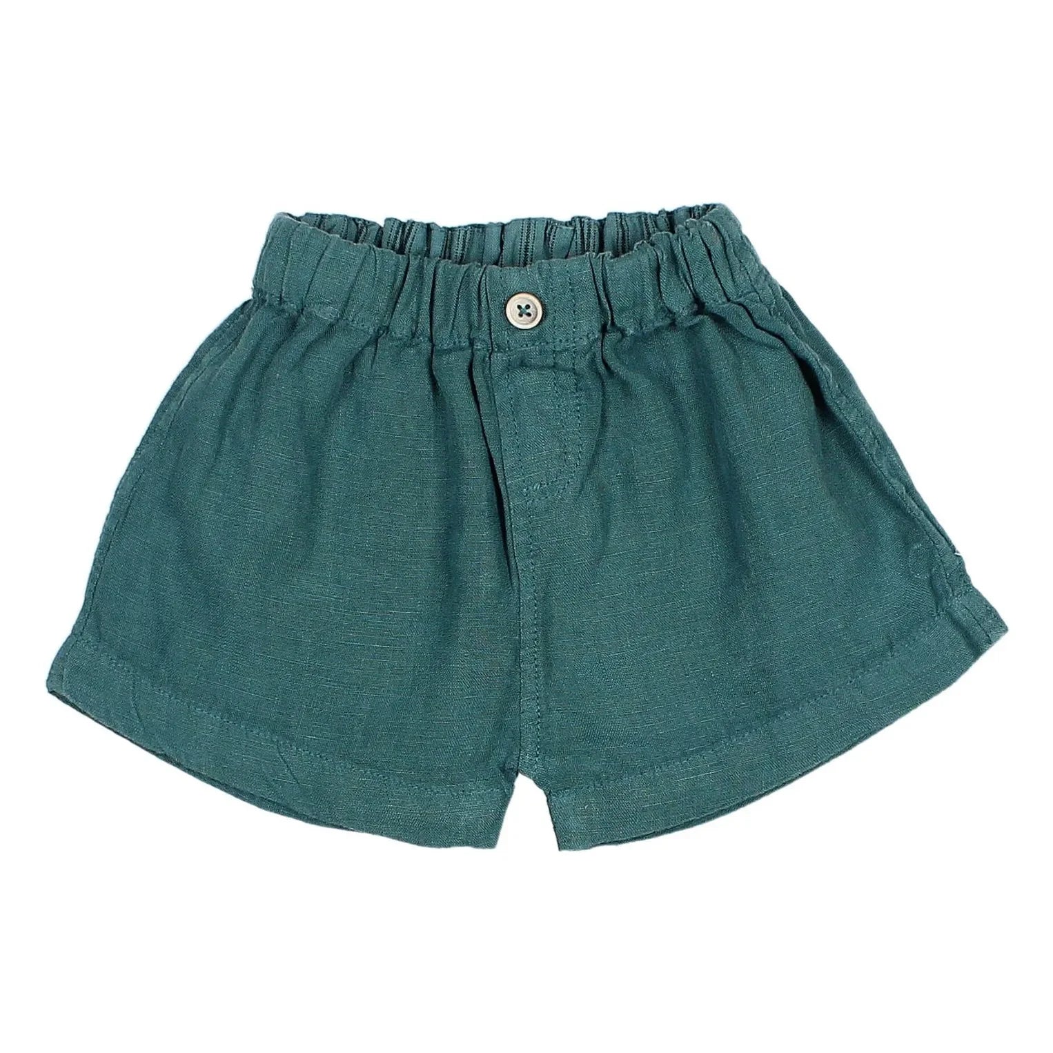 Búho - Pantalón corto de lino | Azul pavo real