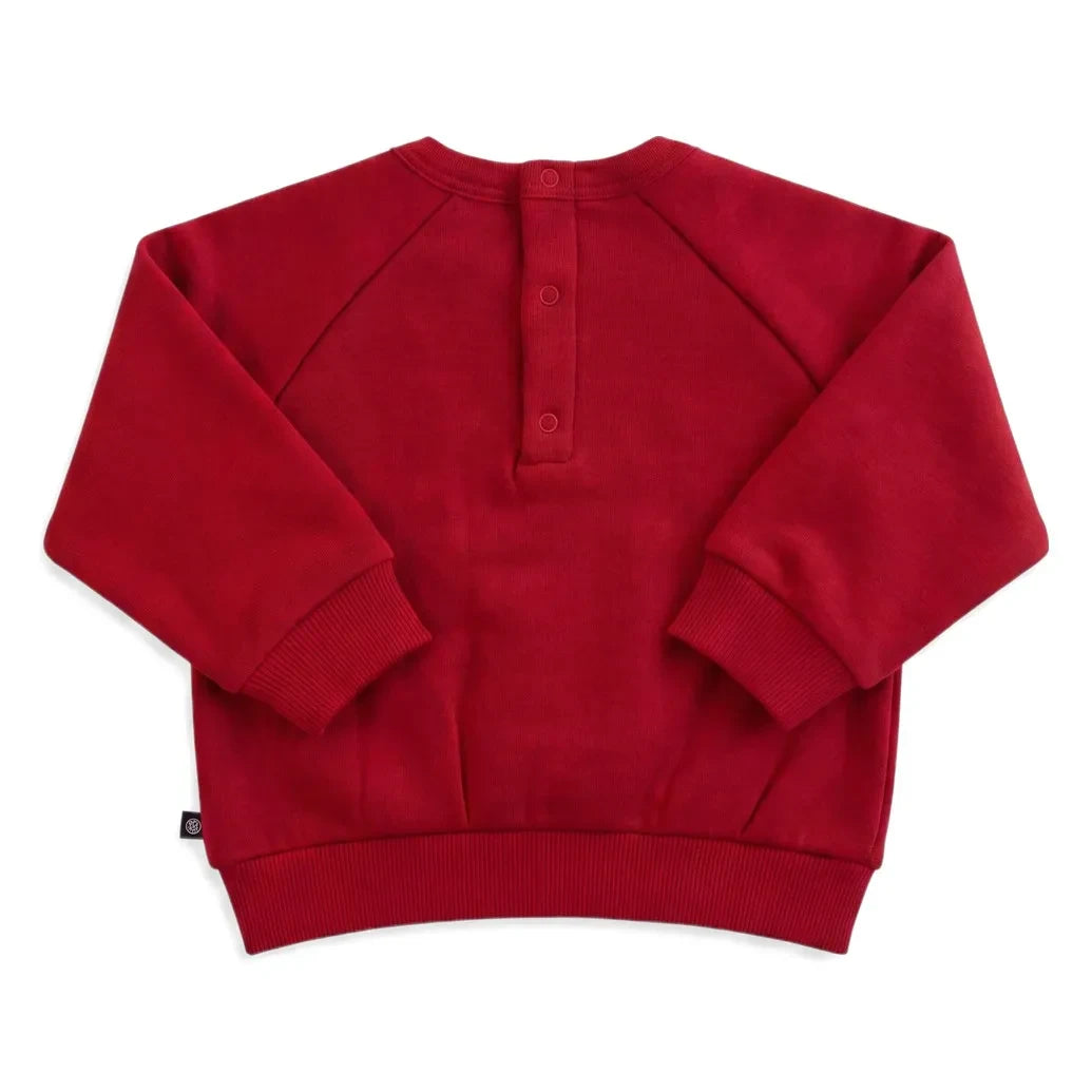 Petit Bateau - Sudadera con reno | Rojo oscuro