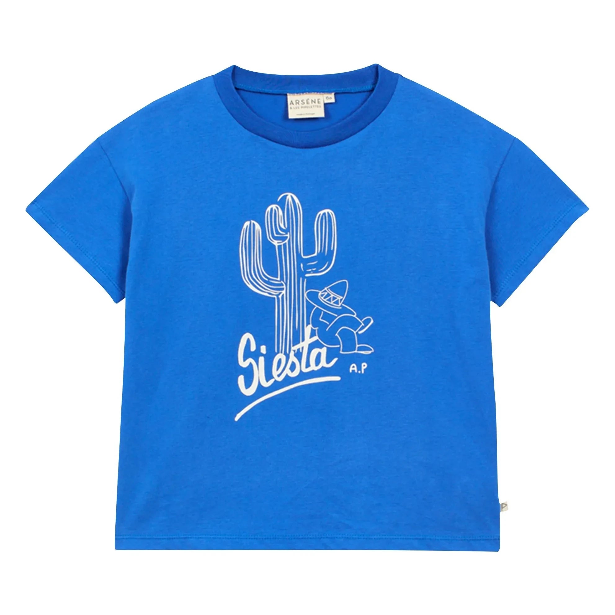 Arsène et Les Pipelettes - Camiseta de algodón orgánico Siesta | Azul celeste