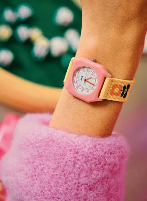 Mini Kyomo - Reloj Flores de los Setentas - Mini Kyomo x Taxi Brousse | Beige