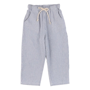 Babe & Tess - Pantalón atado a rayas Saint Tropez | Azul cielo