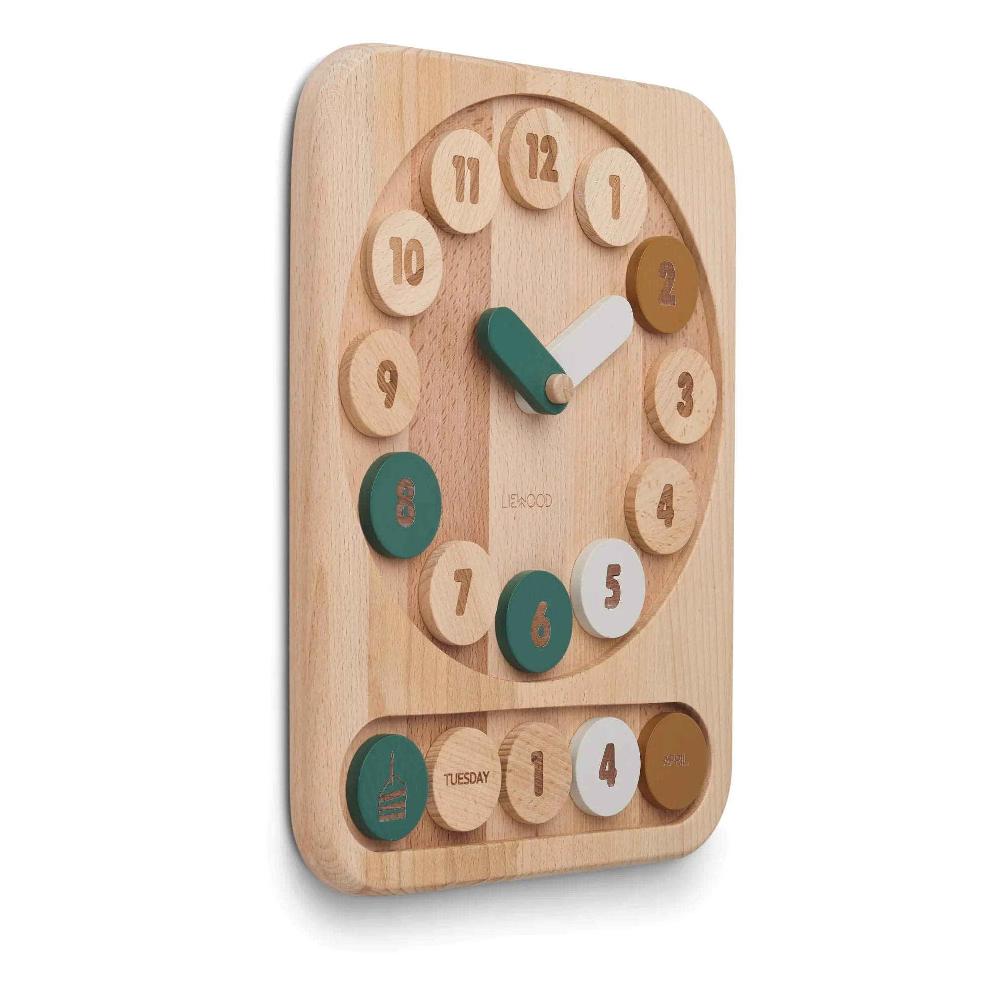 Liewood - Reloj Educativo de Madera Yelena | Verde