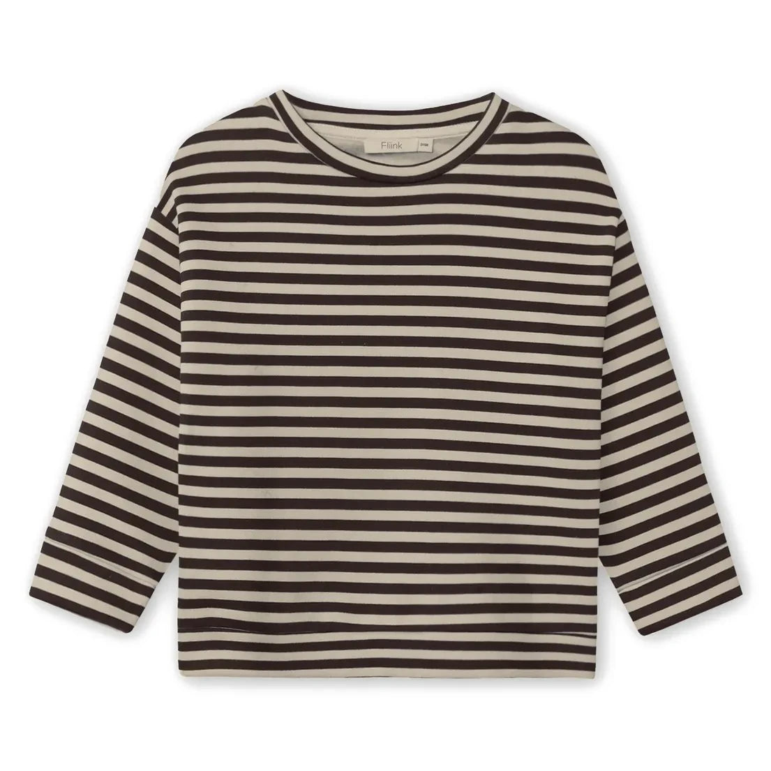 Fliink - Sudadera de algodón orgánico a rayas Alvin | Marrón