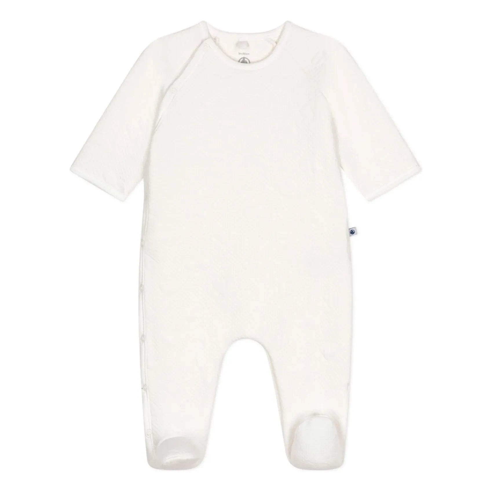 Petit Bateau - Pijama de dormir de algodón orgánico tubular | Blanco