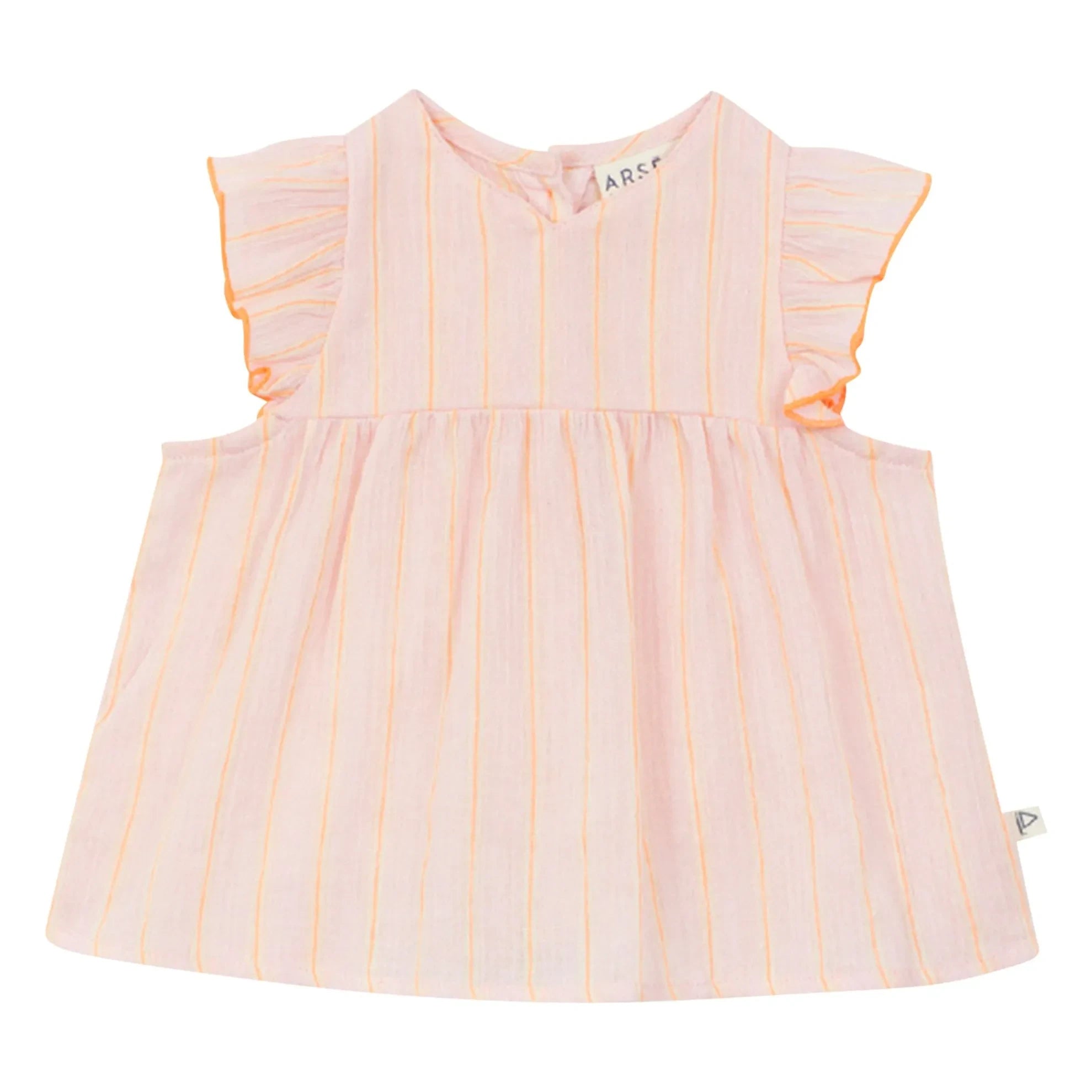 Arsène et Les Pipelettes - Blusa de algodón orgánico a rayas | Rosa