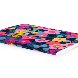 Legami - Çizgili A6 Defter - Resimli Sert Kapak - Çiçekler