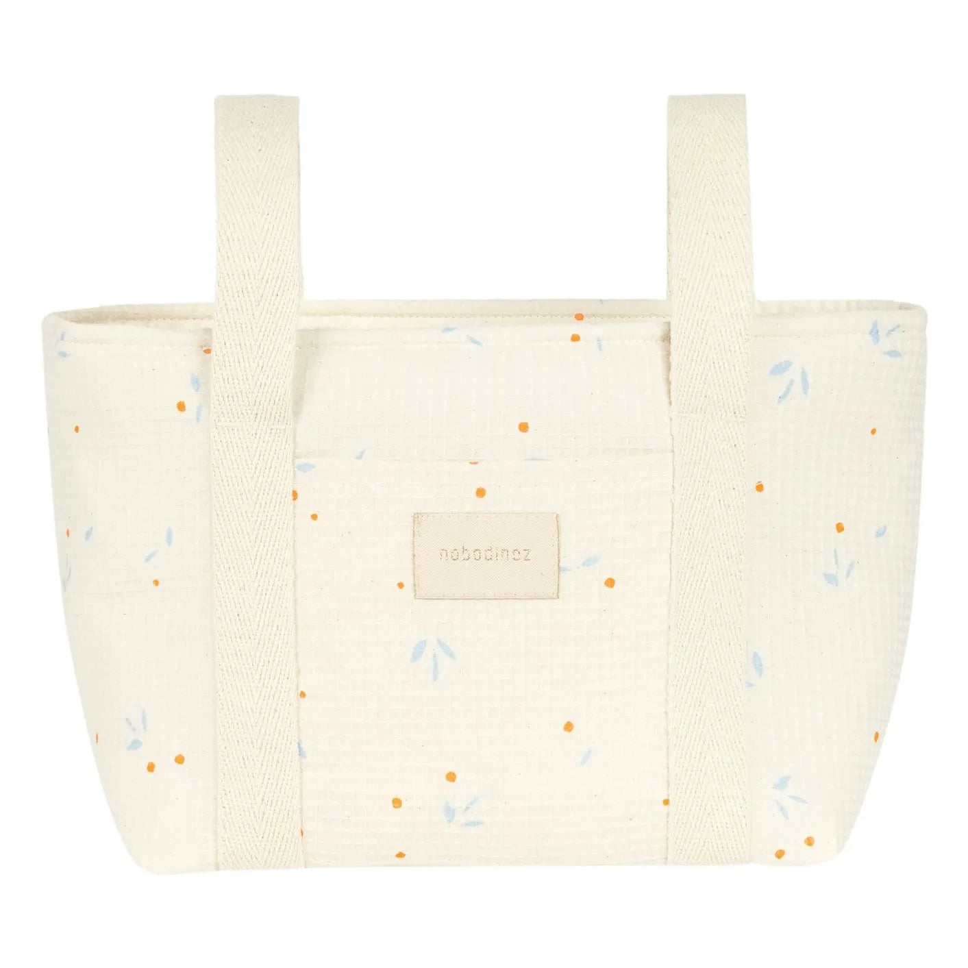 Nobodinoz - Organizador de cochecito Opera Orange Cherries | Beige