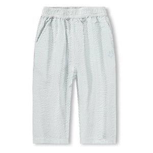 Molo - Pantalones de algodón orgánico a rayas | Azul claro