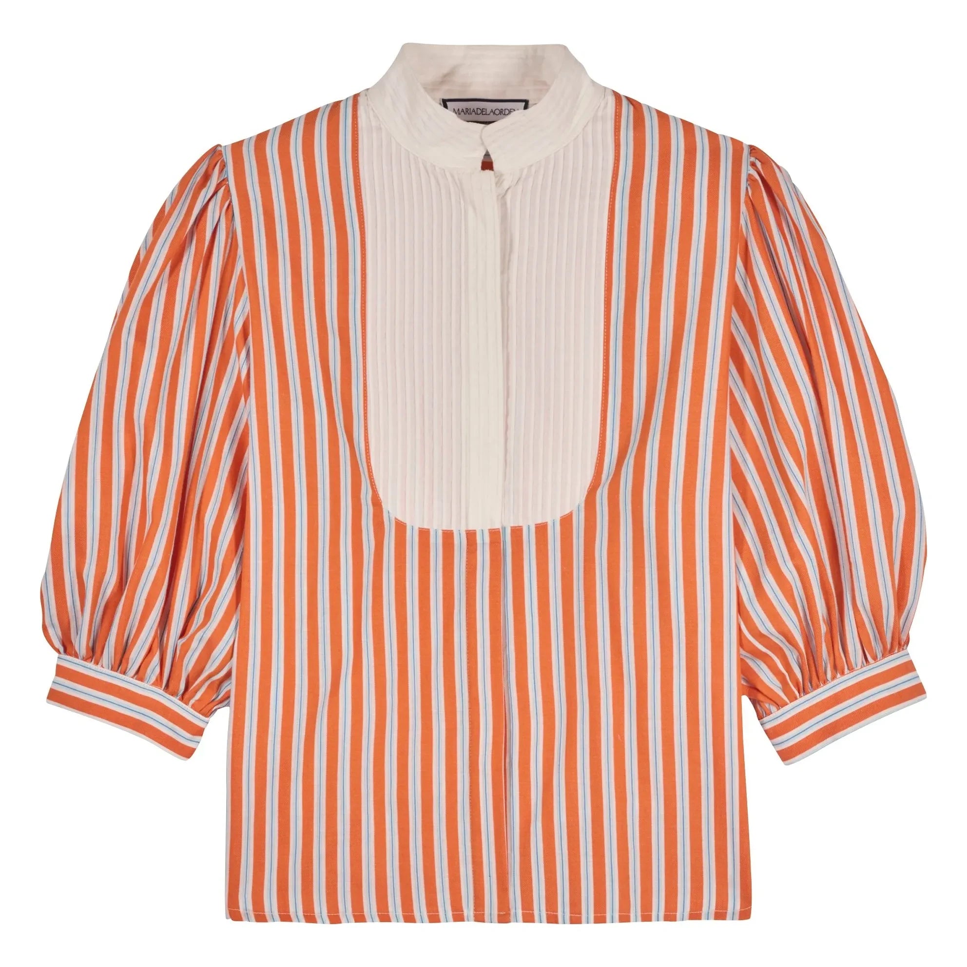 Maria de la Orden - Blusa de algodón a rayas Dimitra | Naranja