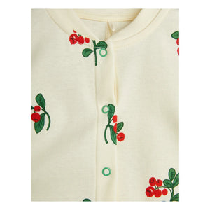 Mini Rodini - Pelele de algodón orgánico con estampado floral | Crudo