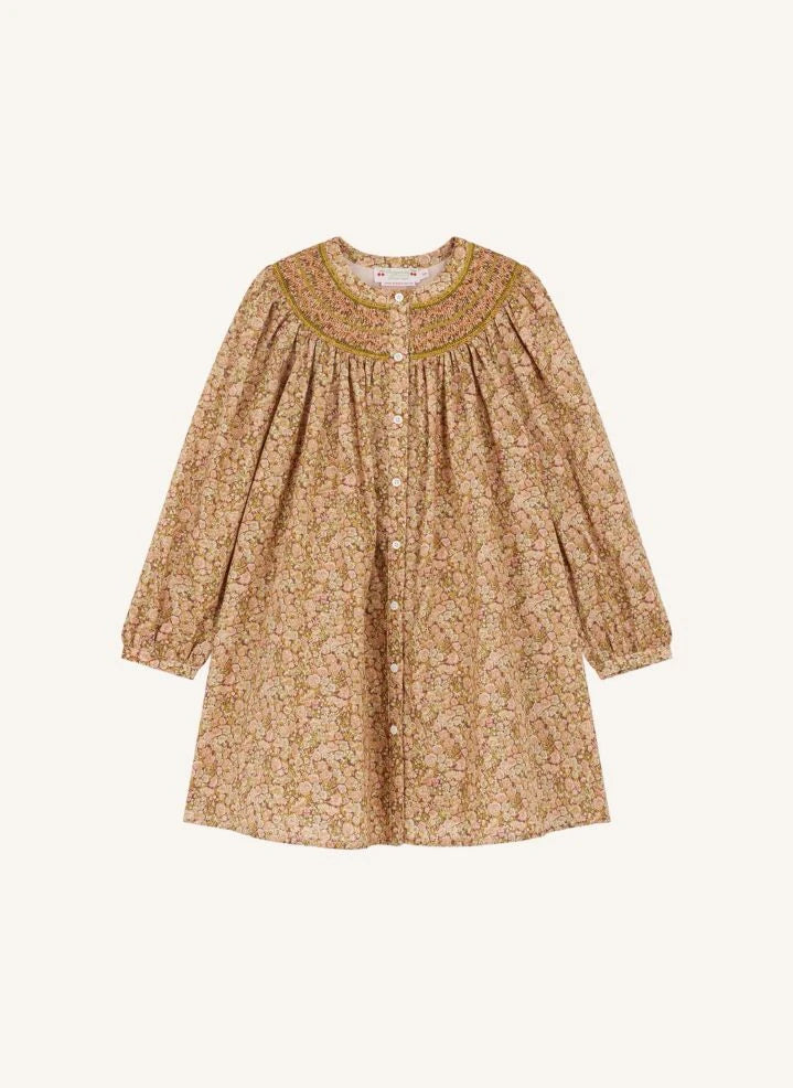 Bonpoint - Vestido Jadwiga Liberty de algodón orgánico | Mauve