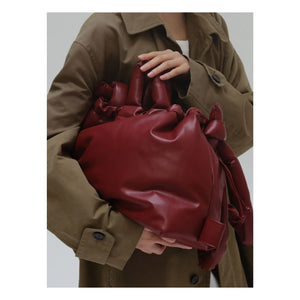 Olend - Bolso de Piel Vegana Ona | Rojo cereza