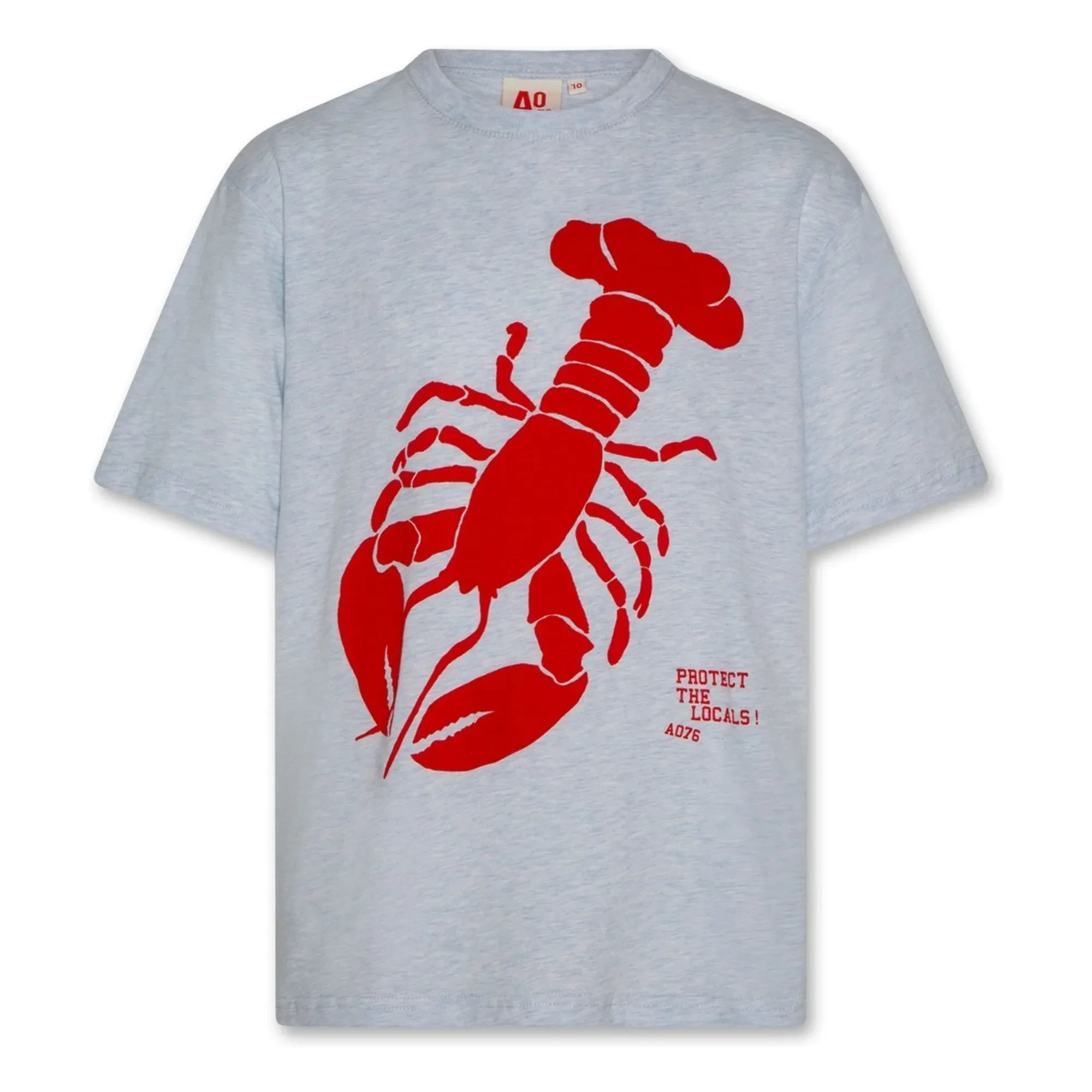 AO76 - Camiseta de Algodón Reciclado Silas Langosta | Azul claro