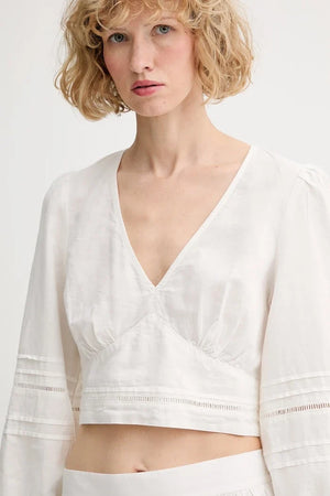 Marc O'Polo Blusa para Mujer, Mezcla de Lino