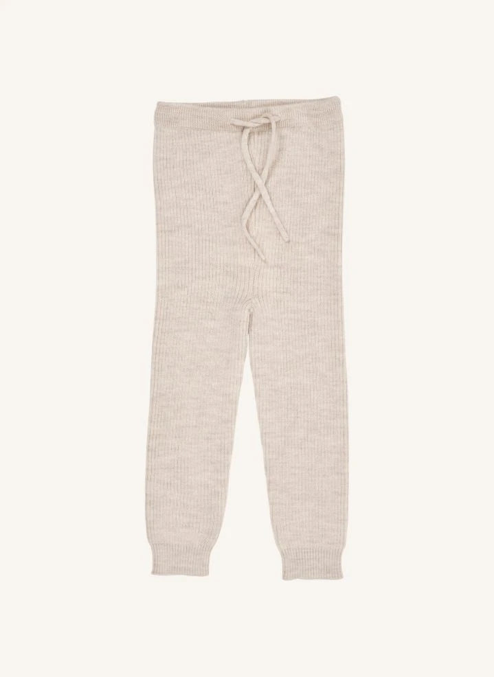 Copenhagen Colors - Leggings canalé de lana merino | Crema