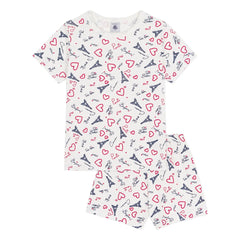 Petit Bateau - Pijama corto París | Blanco