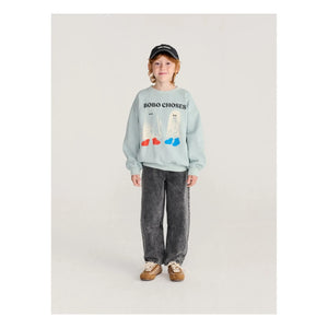 Bobo Choses - Sudadera fantasma de algodón orgánico Bobo Choses | Azul Claro