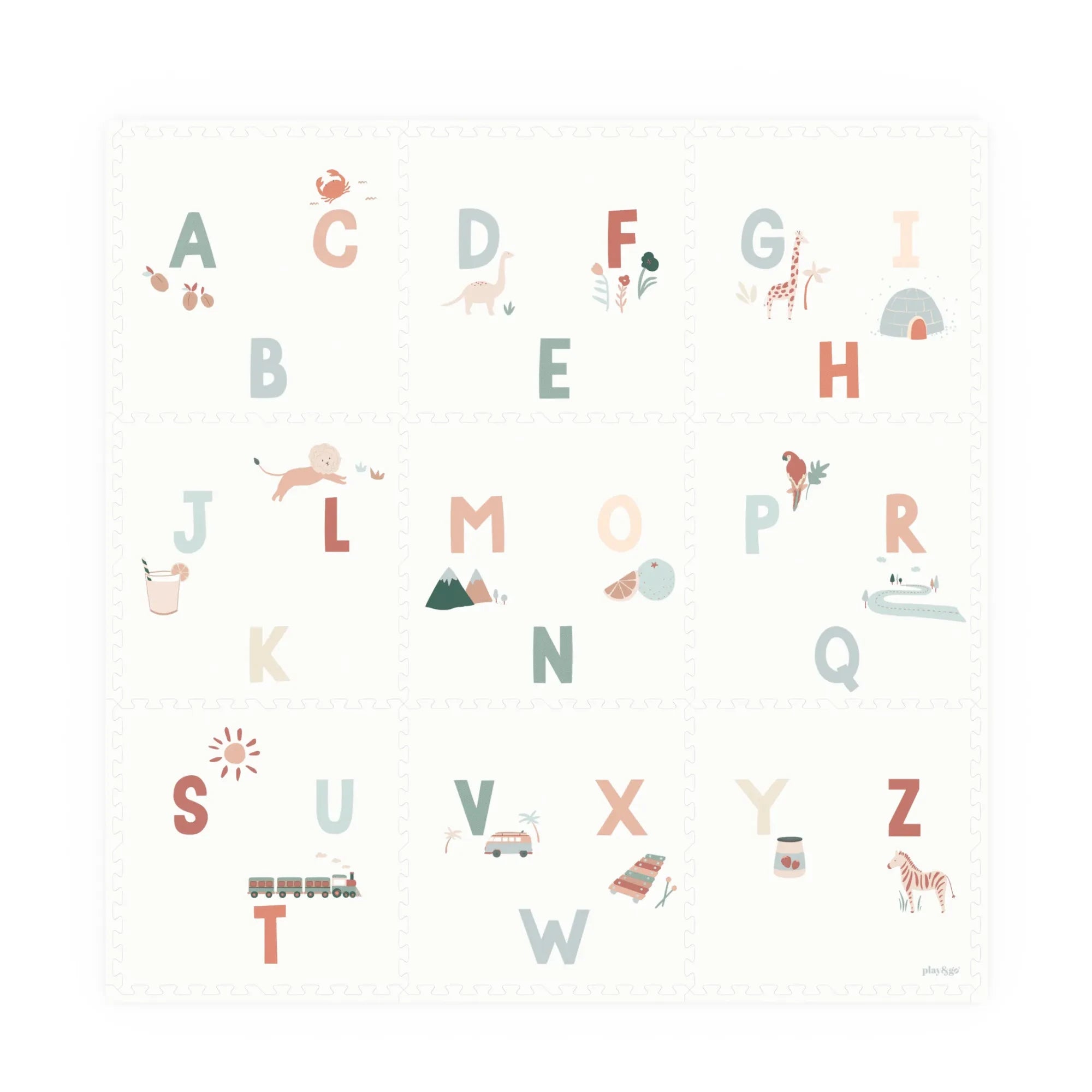 Play and Go - Tiloo alfombra de juegos modular - Alfabeto