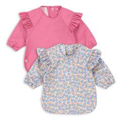 Konges Sløjd - Babero con mangas Rosier - Pack de 2 | Rosa