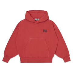Main Story - Sudadera con capucha de algodón orgánico con logo | Rojo