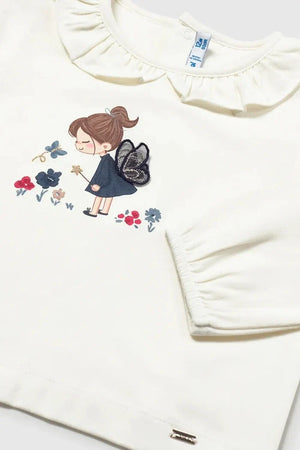 Blusa de manga larga de algodón y elastano Mayoral para niños