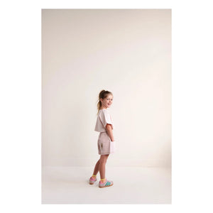 Jenest - Lizzy Yeah Crop Camiseta Algodón orgánico | Rosa pálido