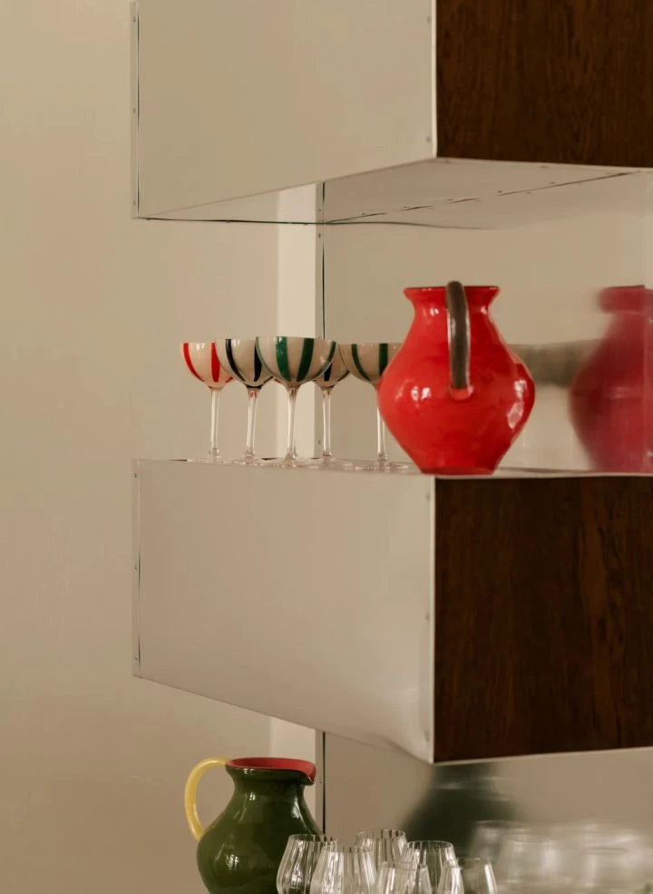 Olsson & Jensen - Copas de cóctel Ziggy - Set de 4 | Rojo