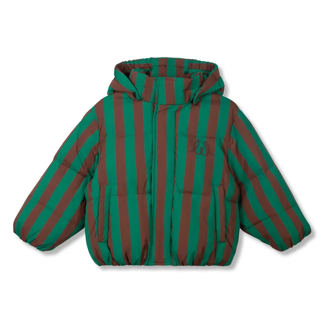 Wynken - Chaqueta de plumas a rayas | Verde