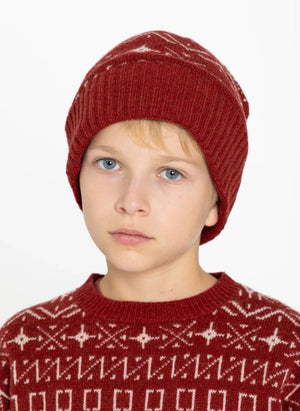 Hundred Pieces - Gorro de Merino Jacquard Timber | Marrón
