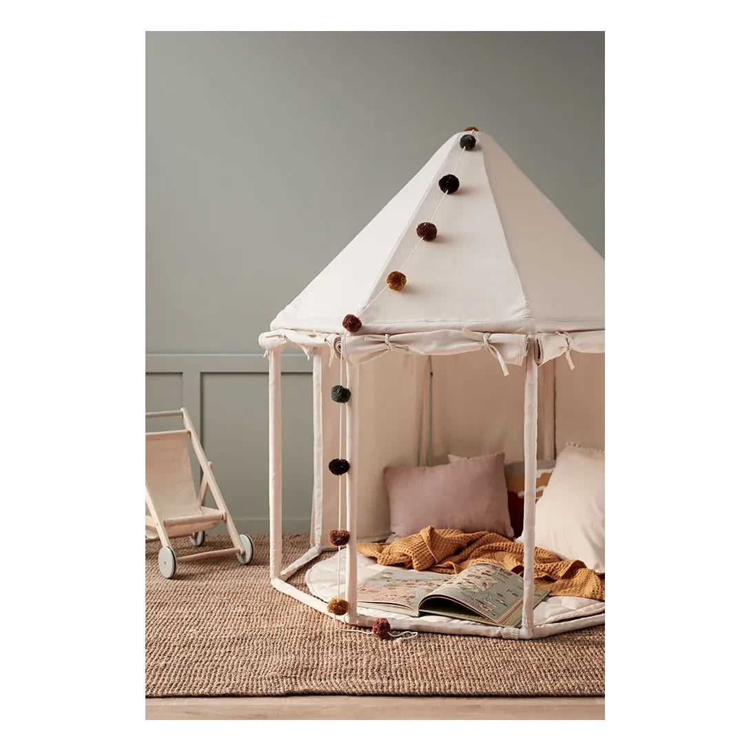 Kid's Concept - Tienda de Lona de Algodón y Madera | Blanco roto