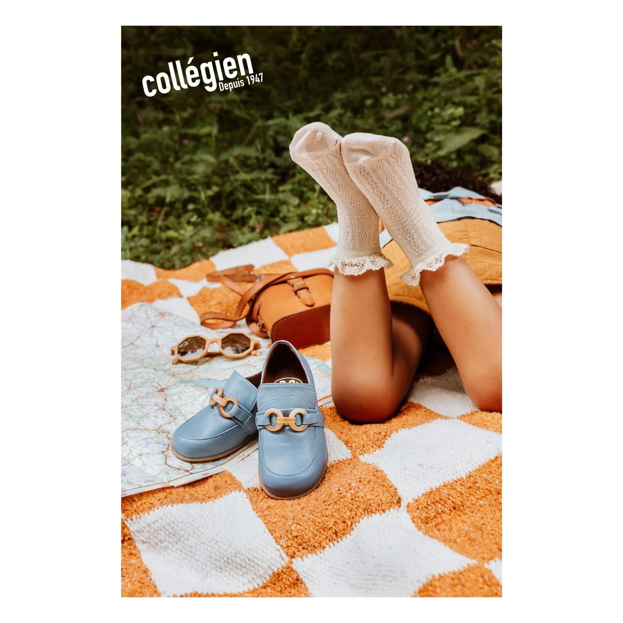 Collégien - Annette Calcetines con Volantes de Encaje | Natural