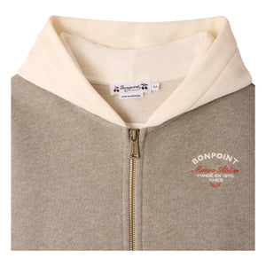 Bonpoint - Sudadera con capucha y cremallera de algodón orgánico Elroy | Caqui