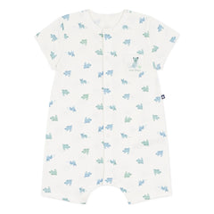 Petit Bateau - Mono de algodón orgánico con estampado de animales | Blanco