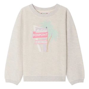 Bonpoint - Sudadera de algodón orgánico Tayla | Gris jaspeado