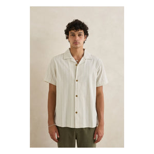 Rhythm - Camisa de manga corta a rayas para vacaciones | Crema