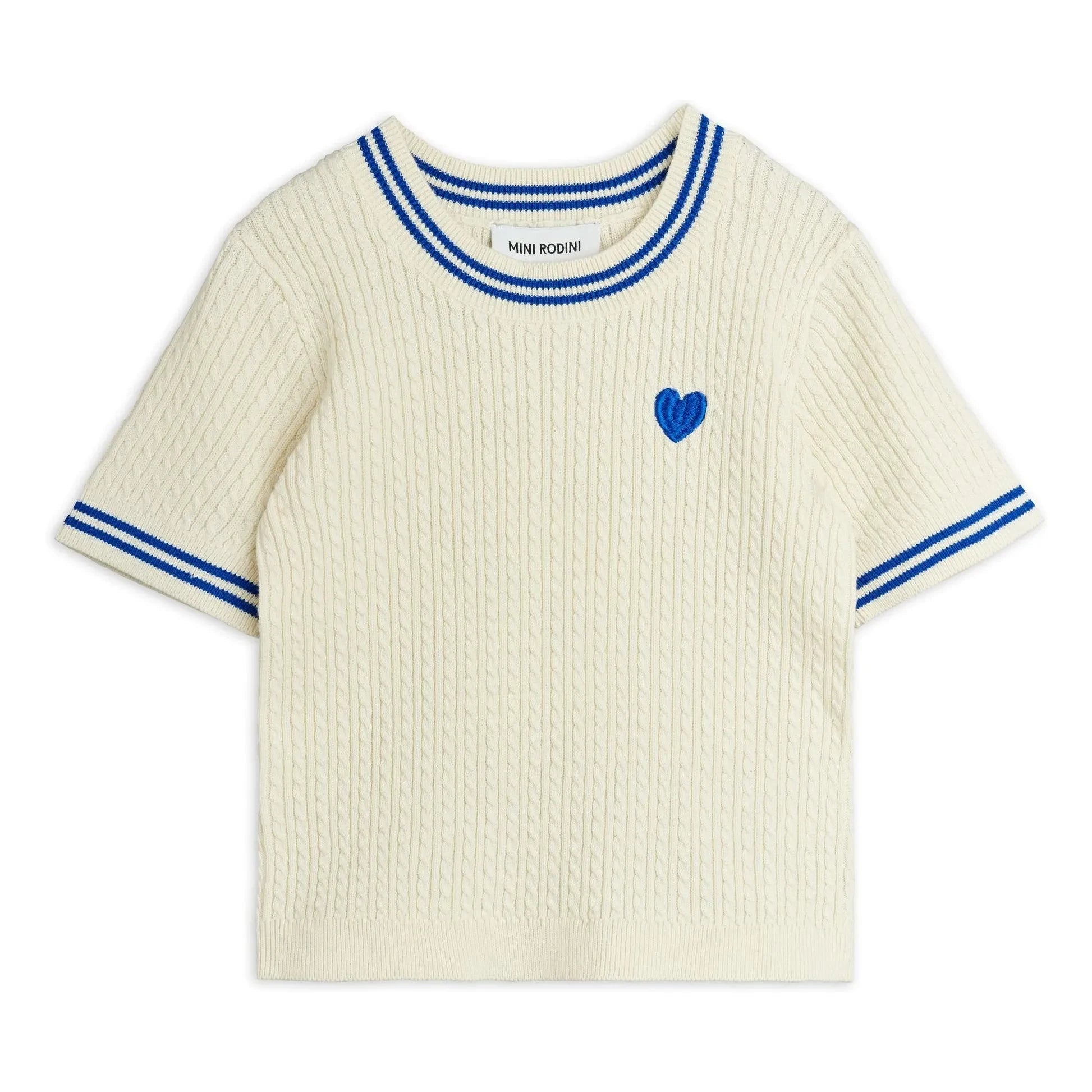 Mini Rodini - Camiseta de malla de algodón orgánico | Crudo