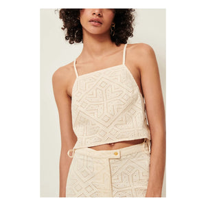 Sessùn - Camiseta de tirantes de algodón Haydee | Crudo