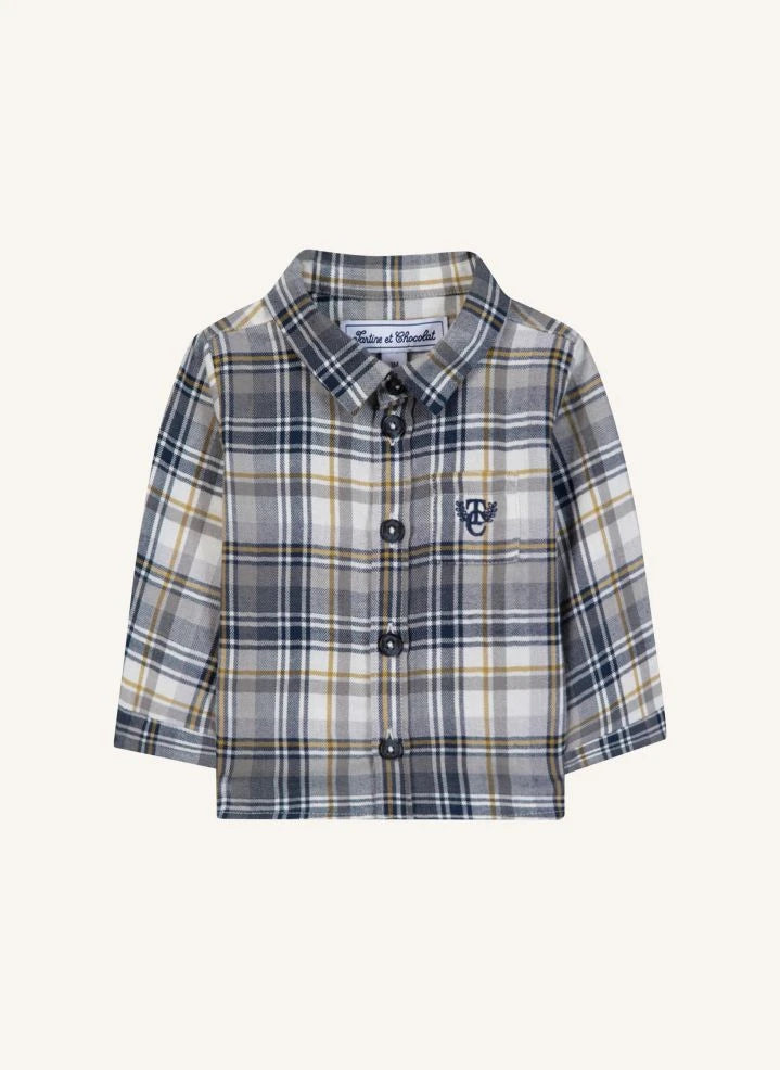 Tartine et Chocolat - Camisa Bébé TC a cuadros con bolsillo | Indigo