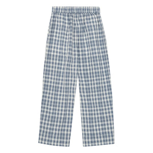 brunobruno nation - Pantalones a cuadros de algodón orgánico Dora | Azul