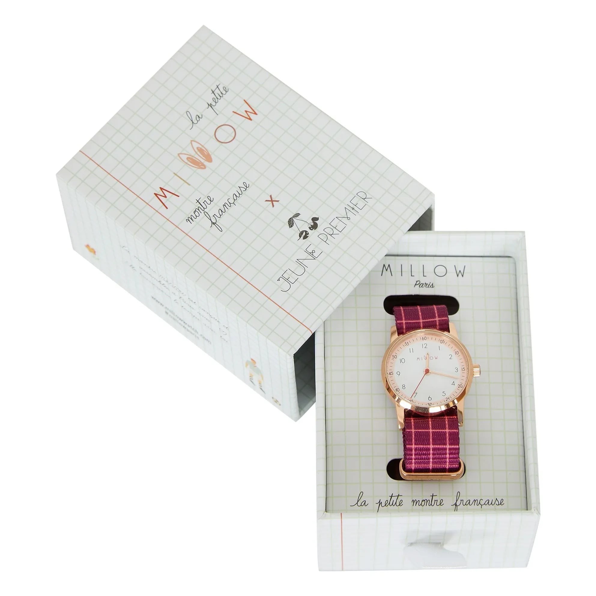 Millow - Reloj Blossom Carreaux | Ciruela