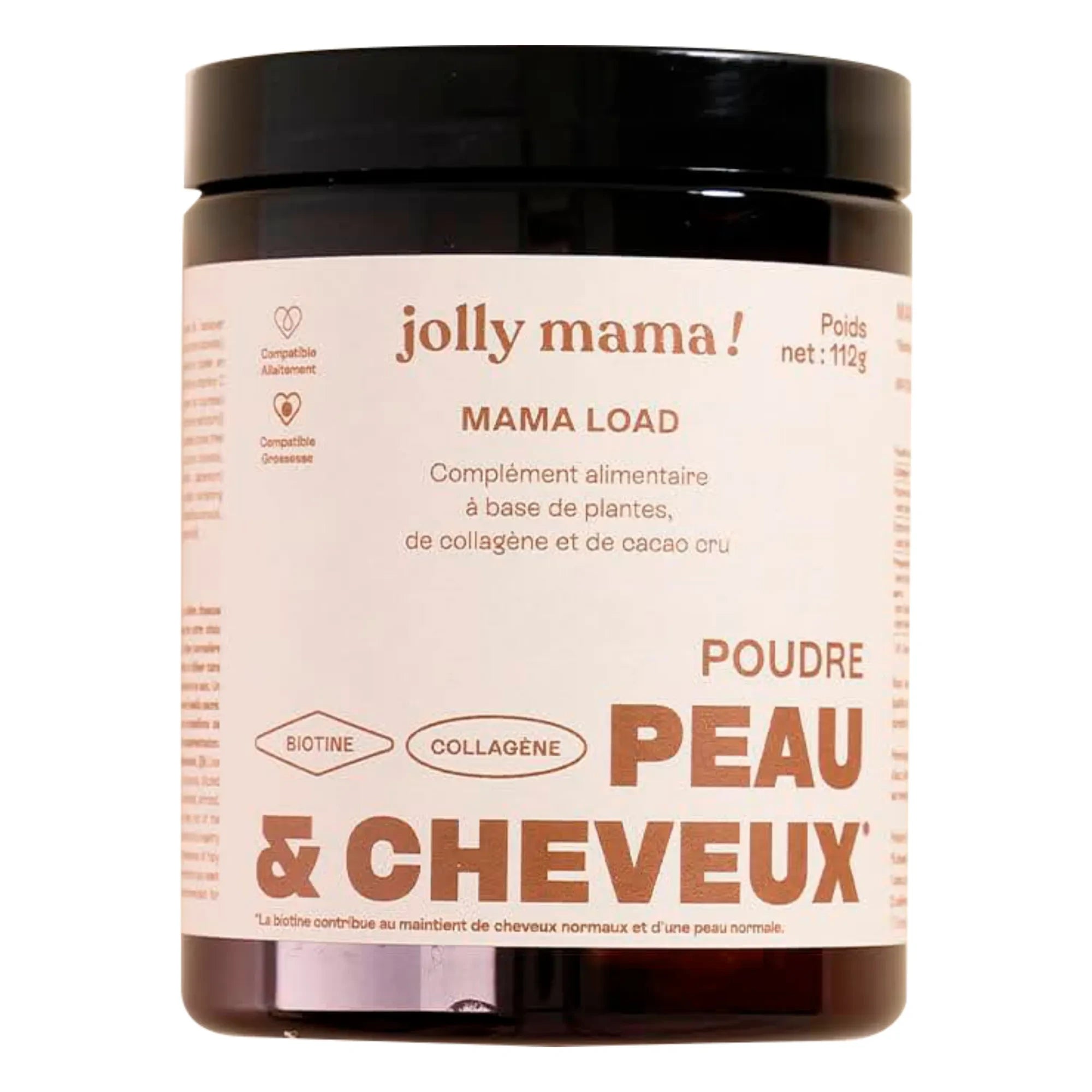Jolly Mama - Mama Load Colágeno en polvo para piel y cabello - Cura de 15 días