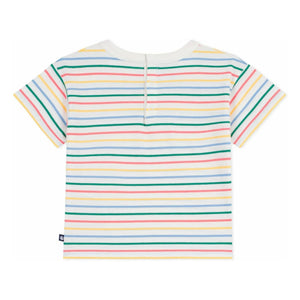 Petit Bateau - Camiseta con rayas Ice | Blanco