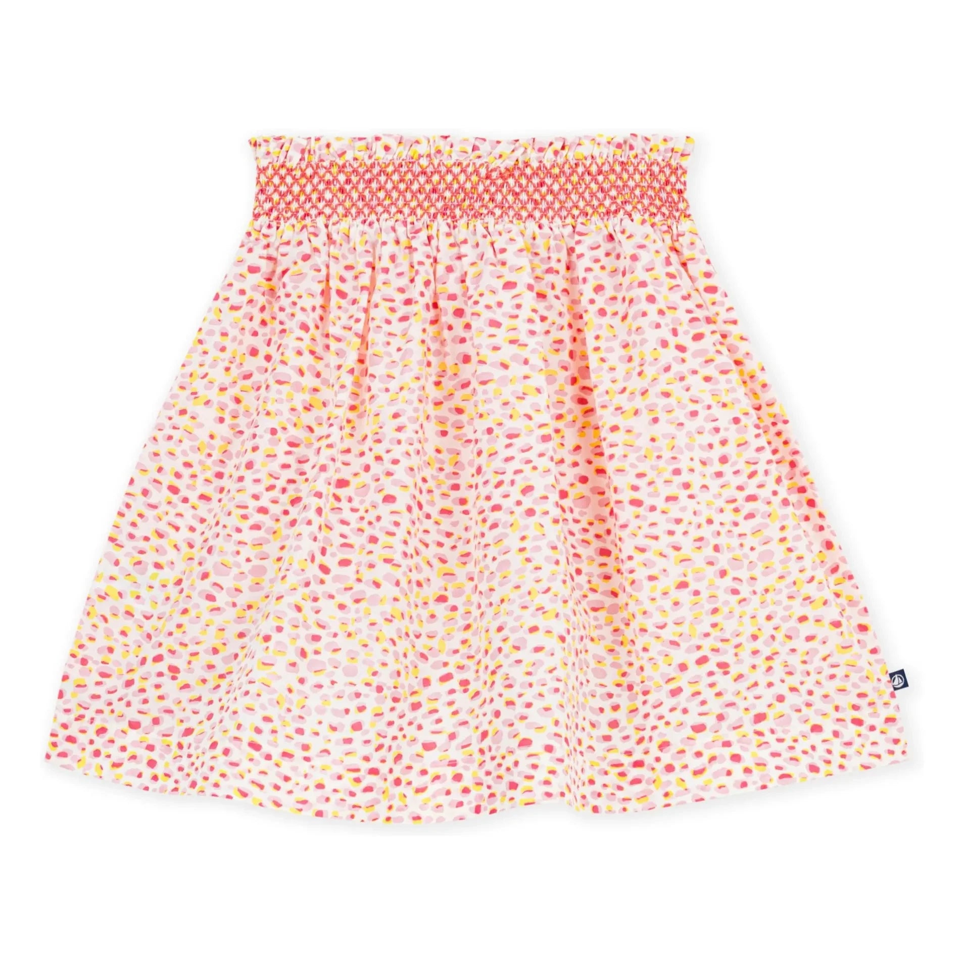 Petit Bateau - Falda con lunares de algodón orgánico | Coral