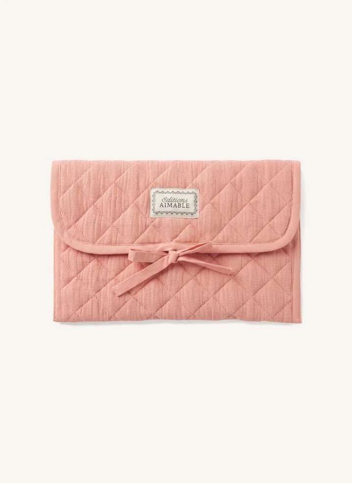 Editions Aimable - Bolsa de cuidado para bebés Palmyre | Rosa Polvoriento