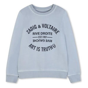 Zadig & Voltaire - Sudadera con logotipo Art Is Truth | Azul claro