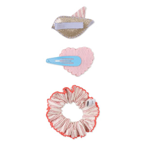 Gingersnaps - Set de pasadores de Laurel y scrunchie | Rosa